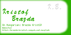 kristof brazda business card