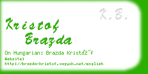 kristof brazda business card